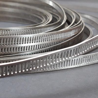 Collier de serrage - acier W1 - bande ajourée largeur 8 mm SERFLEX